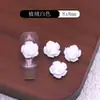 Pedrería para Uñas Flor Rosa Perla Pintura Pétalos Aurora Blanca Tamaño Camelia Temperamento Decoración de Uñas de Resina Mezcla