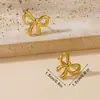 Nuevo Acero de Titanio Diseño de Nicho Transfronterizo No se Desvanece Lindo Colgante de Lazo Hueco Collar Cadena para Clavícula para Mujer Joyería