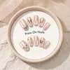 Xiaohongshu Viral Estampa de Leopardo Estrela Bolinhas Unhas Usáveis Feitas à Mão Doce Cool Menina Picante Unhas Dicas de Unha Manicure Clareadora Simples