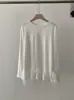 Camiseta de Manga Longa com Barra de Renda Omalai Feminina Outono Inverno Nova Solta Camisa de Base Top Interno Tendência 5764