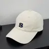 Boné de beisebol coreano de nicho com bordado da letra S, boné de aba curva, chapéu unissex para proteção solar diária, faz o rosto parecer menor, chapéu para viagens e deslocamento