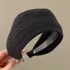 Diadema de punto estilo retro americano de ala ancha, de alta gama, adecuada para frentes amplias, a la moda, versátil para uso diario y para ir al trabajo, pinza para el pelo y accesorio para el cabello
