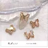 INS Celebridad de Internet mariposa giratoria circón diamante joyería uña Super Brillante ojo de gato tridimensional oso cuentas de la suerte pegatinas para uñas