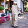 Nuevo Traje Literario Retro de Algodón y Lino para Mujer 2025 Verano Nuevo Estilo Étnico Look Holgado Adelgazante Ropa de Trabajo Elegante Conjunto de Dos Piezas