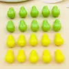 Cuentas Sueltas de Acrílico Amarillo-Verde 16x12 mm Fruta Realista 3D para Cadena de Teléfono DIY Enhebrado