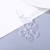 Chaveiro Flor Coração Grande Transparente Colorido Pingente Flor Coração Oca Colorida Acessórios para Bolsa