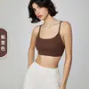 Top Esportivo com Alças Finas, Decote U à Prova de Impacto, Costas Bonitas, Adequado para Yoga, Pilates, Corrida e Fitness