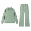 Traje de Pantalón Casual de Manga Larga con Cordón de Color Sólido para Mujer, Nueva Moda Otoño e Invierno 2025 de Amazon Europeo y Americano