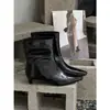 Botas de Cano Curto Apontadas Simples Elegantes Estilo Europeu e Americano Outono 2026 para o Trabalho, Botas Slip-On Slimming Versáteis de Cor Sólida para Mulheres