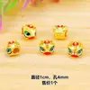 Festival do Barco-Dragão Pulseira de Corda Colorida Acessórios de Joia Pingente de Zongzi Verde com Gotejamento de Óleo Liga Galvanizada Pingente Pequeno de Zongzi Fecho Prateado