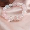 Nuevo Pulsera China Cristal Rosa Aguamarina Perla Fénix Nueve Pulsera de Cristal Rosa Pulsera de Bola de Acero Moda