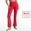 Pantalones Deportivos Acampanados, Pierna Ancha, Ligeramente Acampanados, Cintura Alta, Pantalones de Yoga Levanta Glúteos, Sensación de Segunda Piel, Fitness, Pilates, Diseño Sin Costuras Línea T para Mujer