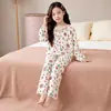 Novos Pijamas Infantis para Meninas 2026 para Primavera e Outono, Algodão Nuvem Manga Longa, Estilo Princesa, Roupa de Casa Doce de Verão para Crianças