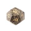 Dados de gemas con patrón marino natural, poliedro grabado, dados digitales, DND, TRPG, siete palos, Z02