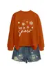 Amazon Wish Estación Independiente Informal y Versátil Elegante Sudadera de Mujer Cuello Redondo Manga Larga Let It Snow Copo de Nieve