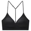 Sujetador Sexy con Tirantes de Espalda Descubierta y Copas Triangulares con Adorno de Pedrería para Mujer, Líquido Fino Invisible Tipo Base, Sujetador con Correa Push-Up para Pecho Pequeño