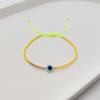 Ins Nicho Estilo Étnico Europeu e Americano Esmalte Colorido Olhos Azuis Sortudo Contas Tecido Miçangas de Arroz Miyuki Pulseirinha Pequena para Mulheres