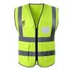 Chalecos reflectantes al por mayor, chalecos reflectantes para trabajo de saneamiento, tareas de jardinería, control de tráfico, trabajo en obras de construcción, con impresión