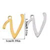 Accesorios de Joyería DIY de Acero Inoxidable de Venta Caliente Transfronteriza, Colgantes de Letras Inglesas Grandes que Conservan el Color, Dijes Decorativos para Pulsera y Collar
