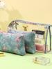 Bolsa Cosmética Impermeável Transparente de PVC Conjunto de Três Peças Viagem Portátil Bolsa de Armazenamento para Lavagem Bolsa Clutch Multiuso