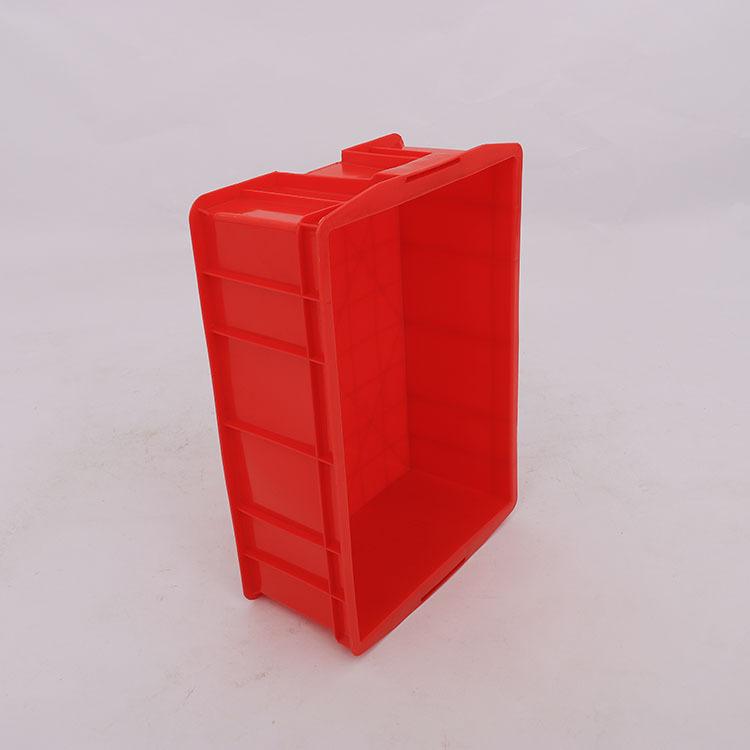 蓝色塑胶周转箱 455玩具收纳箱仓库摆放货架周转箱