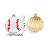 Pendantes Coloridos de Esmalte da Série de Baseball Esportivo Venda Quente Transfronteiriça Acessórios de Joias de Liga de Metal DIY Pingente de Chave para Colar