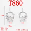 Pendientes de Tachuela de Cobre Puro Brillantes con Forma de Diamante Pendientes de Lujo de Gama Alta para Mujer Tachuelas con Forma de Luna y Cruz