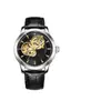 Reloj Suizo Genuino para Hombre Reloj Mecánico Totalmente Automático Luminoso Resistente al Agua Correa Corte de Moda Estudiante Masculino Reloj Dorado