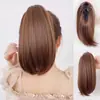 Peluca cola de caballo clip pequeño de agarre cola de caballo corta con hebilla interior 30 cm fácil de usar temperamento realista peluca cola de caballo recta corta clip de agarre