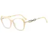 Gafas de Moda Minimalistas Estilo Europeo y Americano para Mujer Sin Receta Estilo Callejero Versátiles Nuevas Monturas Grandes Moda para Gafas