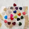 Lana de visón de imitación hebilla de bolsa de tela con forma de corazón de durazno hebilla de joyería de amor accesorios de joyería DIY