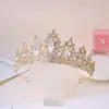 Popular Transfronteriza Europea y Americana Corona Grande de Novia Accesorios para Vestido de Boda Corona de Reina de Cristal Adorno para Fiesta de Cumpleaños Venta al por Mayor