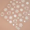 Redanco5D Repujado Popular Pegatinas para Uñas Serie Copo de Nieve Navideño Calcomanías Tridimensionales para Uñas He1321