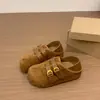 Zapatos individuales cómodos, que aumentan la altura, nuevos, modernos, versátiles con hebillas de doble fila, gamuza, estilo retro de otoño Birkenstock para mujer, 2026
