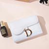 Moda elegante de alta gama europea y americana, patrón de cocodrilo, popular tarjetero antirrobo para mujer, billetera multifunción, tarjetero