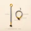 Cuerda Trenzada Nudo de Diamante Llavero con Bucle Abierto Colgante para Bolso Accesorio Asa de Cuerda Accesorio DIY de Cuerda