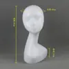 Maniquí Modelo Femenino Modelo de Plástico Cabeza Modelo de Cabeza Blanca Molde de Exhibición Cabeza Abstracta Exhibidor de Peluca Sombrero Bufanda