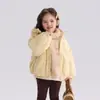 Rollo Grande Talla Ropa de Algodón para Niños 26 Invierno Nuevo Niños Niñas Estilo Coreano Color Sólido Dibujo Animado Osito Ropa de Algodón Sudadera con Capucha