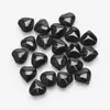 Colgante de cristal liso con forma de corazón y agujero mediano de 8 mm para accesorios de joyería DIY, pendientes, accesorios para collares, contraste degradado