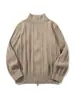 Ropa Vintage Yidao Otoño 2026 Nuevo Estilo Japonés Retro Old Money Cuello Alto Rayado Holgado Suéter Cardigan Chaqueta para Hombre