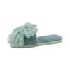 Zapatillas de Lino Transpirables Dulces Retro con Lazo Grande Nuevas para Primavera y Verano Calzado de Casa Interior Antideslizante Suela Suave para las Cuatro Estaciones