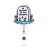 Porta-credencial retráctil de acrílico, clip divertido para insignia, lindo porta-credencial de identificación retráctil, porta-credencial retráctil personalizado con purpurina de fácil extracción