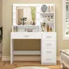 Tocador de Dormitorio Mesa de Maquillaje Minimalista Moderna Suministro Transfronterizo de Amazon Venta al por Mayor Tocador con Luz LED