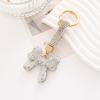 Llavero con lazo de diamantes de moda, accesorio colgante para bolso, llavero de coche, colgante exquisito