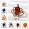 Acessórios de Moda para Gravatas Masculinas Fivela de Toalha de Seda Fivela de Gravata Personalizada com Coroa Bola de Flor Gota d'Água Aro de Gravata DIY