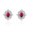 Pendientes de zafiro con incrustaciones retro para mujer, de estilo europeo y americano, sencillos y a la moda, con explosiones transfronterizas, fabricantes al por mayor