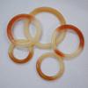 Anel amarelo frontal totalmente transparente flor de café acessórios de resina atacado direto da fábrica em estoque círculo de fivela para maiô