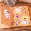 Álbum de fotos de amor de regreso a clases set de materiales hechos a mano acordeón menú en blanco registro de compañeros de clase álbum conmemorativo/documental DIY