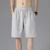 Pantalones cortos de verano para hombre, modernos de corte holgado, color liso, versátiles, casuales, atléticos, de cinco puntos, talla grande, tela fina, estilo ins, pantalones de moda de Hong Kong