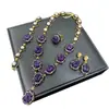 Nuevo Conjunto de Flor de Peonía Shukura Incrustado con Perlas, Joyería de Alta Gama Tallada Vintage, Lujo de Nicho, Directo del Fabricante